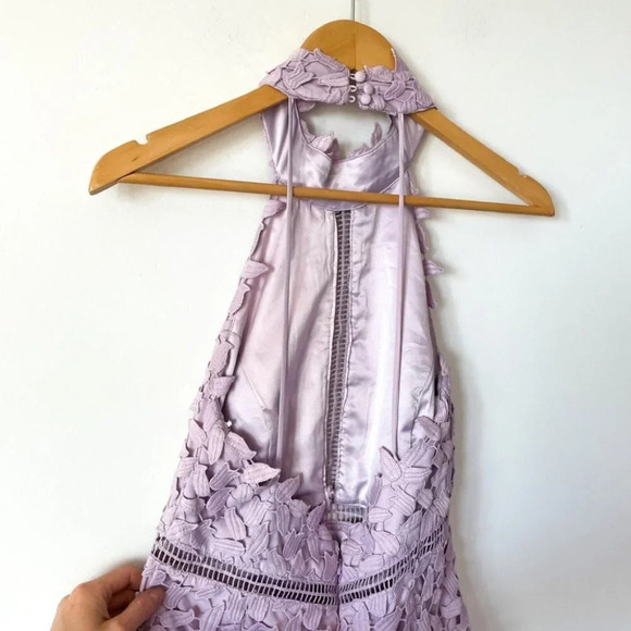 Bardot Gemma Halter Dress in Orchid Lilac Purple Sz S - Picture 5 of 9